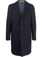 Canali manteau en laine à simple boutonnage - Bleu