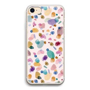 Terrazzo Memphis Pink: iPhone 7 Transparant Hoesje