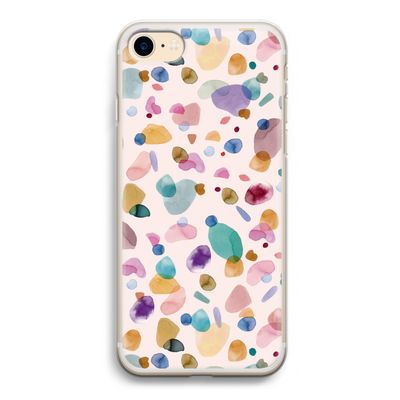 Terrazzo Memphis Pink: iPhone 7 Transparant Hoesje
