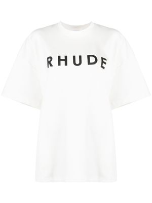 RHUDE t-shirt oversize à logo - Blanc