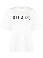 RHUDE t-shirt oversize à logo - Blanc