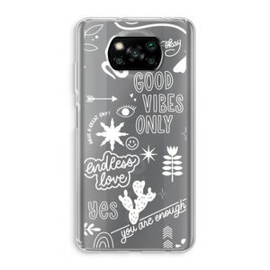 Good vibes: Xiaomi Poco X3 NFC Transparant Hoesje