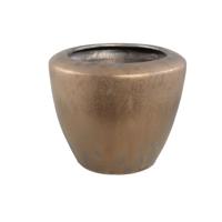 Kyleigh Bronzen Ronde Keramische Pot Glad Laag XL