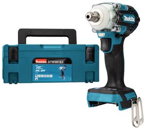 Makita DTW301ZJ Slagmoersleutel 1/2" 330Nm 18 Volt met verende Borgpen | Zonder accu's en lader In M-box - DTW301ZJ