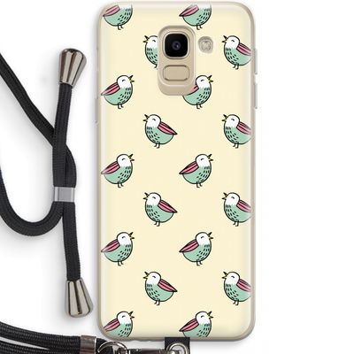 Vogeltjes: Samsung Galaxy J6 (2018) Transparant Hoesje met koord
