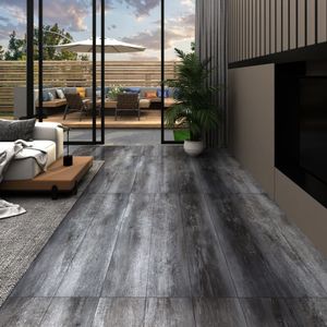 VidaXL Vloerplanken zelfklevend 4,46 m² 3 mm pvc glanzend grijs