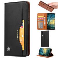 Huawei P20 Card Set Series Wallet Case - Zwart