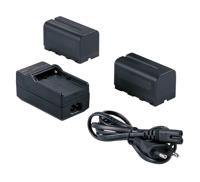 Falcon eyes 2 x accu np-f750 + acculader sp-chg voor led lamp