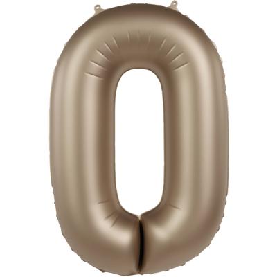 Folieballon Cijfer 0 Starlight Gold (86cm)