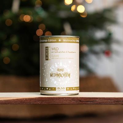 alsa-nature XMAS Wild met zoete aardappel en veenbessen, 400 g, Aantal: 6 x 400 g