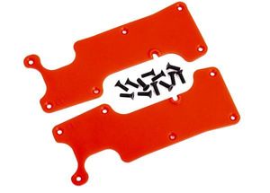 Traxxas - Suspension arm covers, red, rear (left and right)/ 2.5x8 CCS (12) (TRX-9634R)