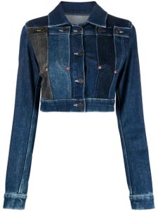 MOSCHINO JEANS veste à col pointu en laine mélangée - Bleu