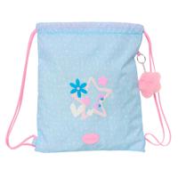 Rugtas met Koordjes BlackFit8 Smile Blauw Roze 35 x 40 x 1 cm