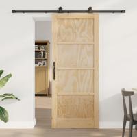 Schuifdeur met Hardware Set 83x202 cm Massief Hout van Den
