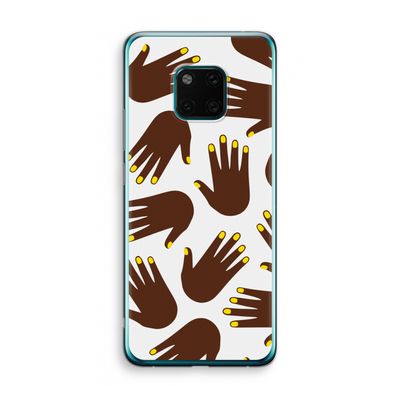 Hands dark: Huawei Mate 20 Pro Transparant Hoesje