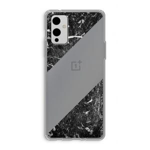 Zwart marmer: OnePlus 9 Transparant Hoesje