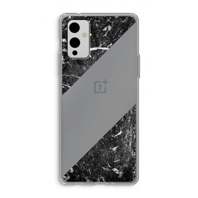 Zwart marmer: OnePlus 9 Transparant Hoesje