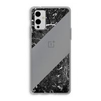 Zwart marmer: OnePlus 9 Transparant Hoesje