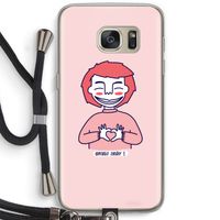 Hartje: Samsung Galaxy S7 Transparant Hoesje met koord