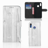 Honor 10 Lite Book Style Case White Wood - thumbnail