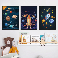 Posters - Planeten en Raketten / Set van 3