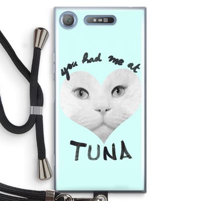You had me at tuna: Sony Xperia XZ1 Transparant Hoesje met koord