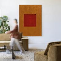 Urban Cotton Wandkleed 'Geen Rood' 80 x 110cm in Frame - black