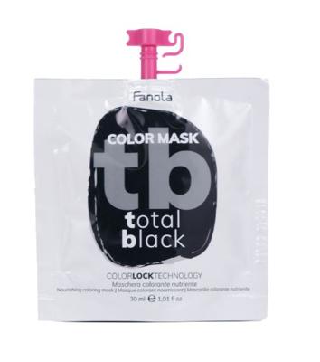 Fanola Masker Color Mask Total Black 30ml | Voor Gekleurd Haar