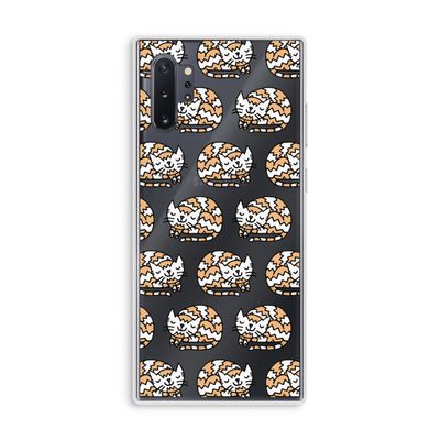 Slapende poes: Samsung Galaxy Note 10 Plus Transparant Hoesje