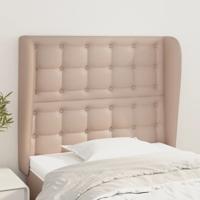 Hoofdbord met randen 103x23x118/128cm kunstleer cappuccinokleur
