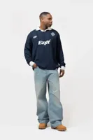 Equalité Knit Jersey Longsleeve Polo Heren Donkerblauw - Maat XS - Kleur: Donkerblauw | Soccerfanshop