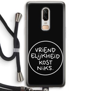 Vriendelijkheid: OnePlus 6 Transparant Hoesje met koord