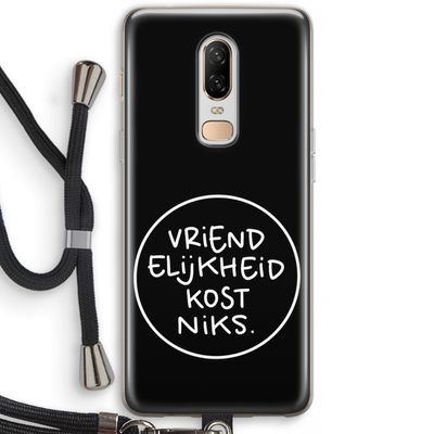 Vriendelijkheid: OnePlus 6 Transparant Hoesje met koord