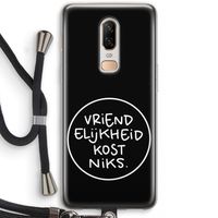 Vriendelijkheid: OnePlus 6 Transparant Hoesje met koord