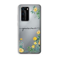 Gele bloemen: Huawei P40 Pro Transparant Hoesje