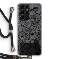 Vexx Black City : Samsung Galaxy S21 Ultra Transparant Hoesje met koord