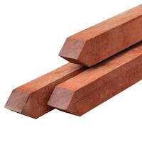 Paal hardhout met punt 6,0x6,0x150 cm Tuindeco - Tuindeco