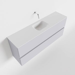 Toiletmeubel Mondiaz Ada | 120 cm | Meubelkleur Cale | Lex wastafel Talc Midden | Zonder kraangat