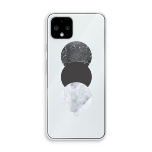 Marmeren cirkels: Pixel 4 Transparant Hoesje