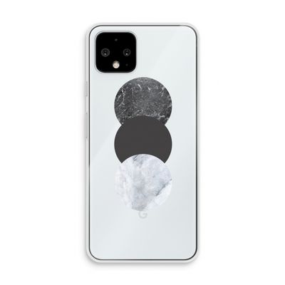 Marmeren cirkels: Pixel 4 Transparant Hoesje