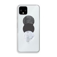 Marmeren cirkels: Pixel 4 Transparant Hoesje