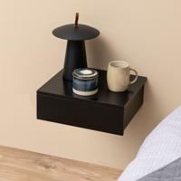 Bendt Zwevend Nachtkastje 'Grete' met 1 lade, kleur Zwart