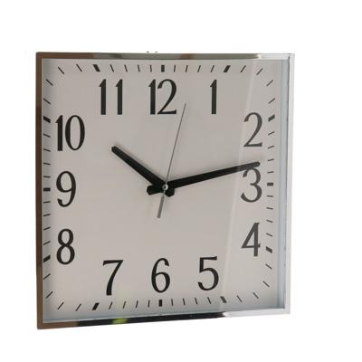 Gerimport Wandklok - vierkant - zilver - 29x6x29 cm - klok Gerimport Wandklok - vierkant - zilver - 29x6x29 cm - klok