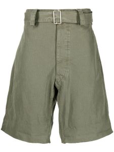Maison Margiela short à taille ceinturée - Vert