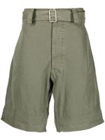 Maison Margiela short à taille ceinturée - Vert