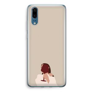 I drink wine: Huawei P20 Transparant Hoesje