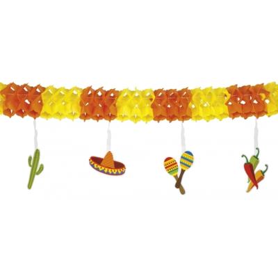 Boland Mexico fiesta party thema slingerz - 4 meter - Mexicaanse feestartikelen