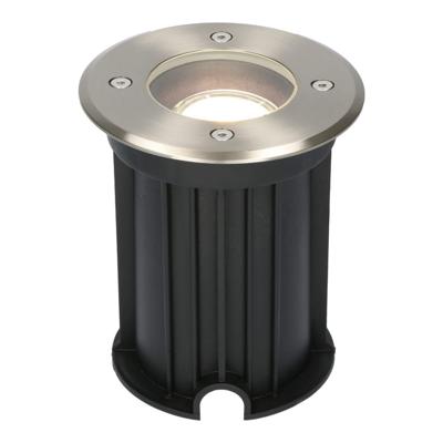 Maisy LED Grondspot Rond - Dimbaar - GU10 - 4000K neutraal wit - 5 Watt 400 lumen - Rond - Ø12cm - Tuinspot - Oprit - RVS - IP67 waterdicht