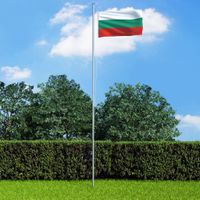 vidaXL Vlag met vlaggenmast Bulgarije 6,2 m aluminium - thumbnail