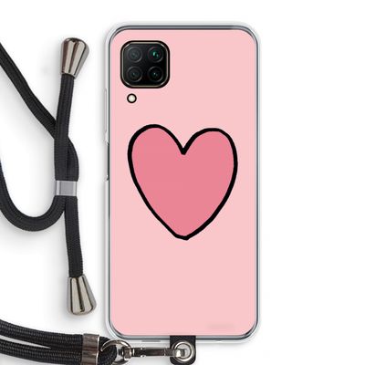 Hartje: Huawei P40 Lite Transparant Hoesje met koord